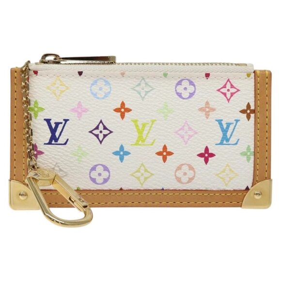 LOUIS VUITTON Monogram Multicolor Pochette Cles Purse White M92655 Auth 116241AM - Picture 2 of 16